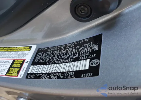 2024 Toyota Camry Le z USA, uszkodzony, nr VIN 4T1R11AK5RU905331